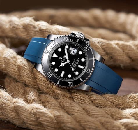 rolex watches with rubber strap.